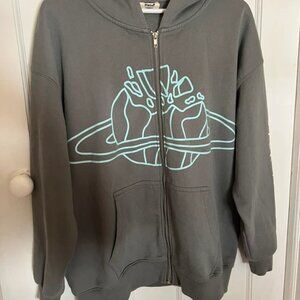 broken planet new outer space zip up medium hoodie